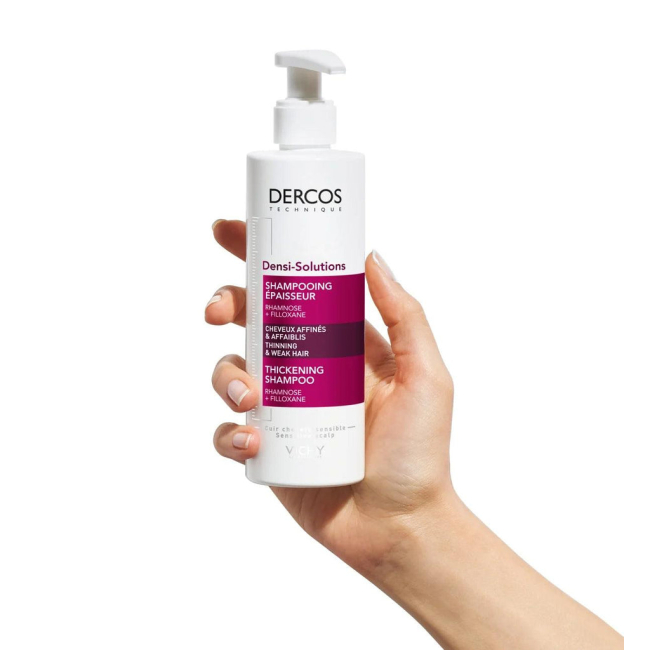 Thickening shampoo with Filloxane that helps cleanse the scalp while making hair feel stronger, fuller, and visibly denser with regular use.